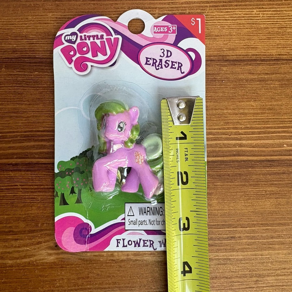 Lot of 3 Hasbro My Little Pony Flower Wishes 3D Erasers Sealed 2015 New Cards - Picture 5 of 5